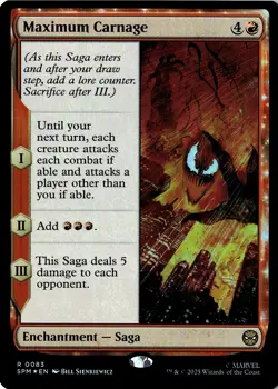 NM - Maximum Carnage R Foil Marvel's Spider-Man 83 - Image 1