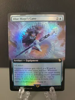 Blue Mage's Cane - Foil - Extended Art MTG Commander: Final Fantasy - Image 1