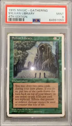 Magic the Gathering Sylvan Library 4th Edition PSA 9 - Image 1