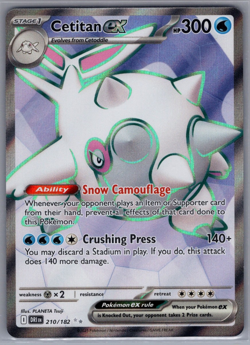 Pokemon TCG Cetitan EX Full Art Ultra Rare Holo Card 210/182 Destined Rivals - Image 1