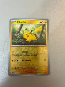 Charmander Squirtle Bulbasaur Pikachu Reverse Holo Kanto Starter Pokemon TCG 151 - Image 3
