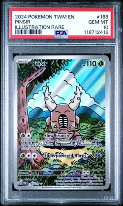 PSA 10 Gem Mint Pinsir Illustration Rare 168 2024 Twilight Masquerade TCG - Image 1