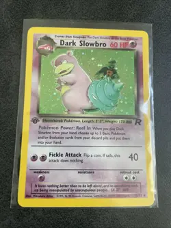 Pokemon TCG Dark Slowbro Team Rocket 12/82 Holo 1st Edition Holo Rare WOTC - Image 1