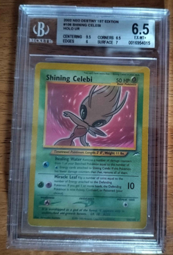 ERROR SLAB BGS 6.5 Shining Celebi 106/105 2002 Pokemon Neo Destiny Secret Holo - Image 1