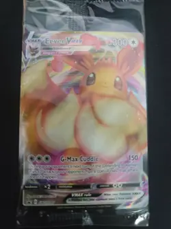 POKEMON : SHINING FATES : EEVEE VMAX SWSH087 BLACK STAR PROMO *SEALED* - Image 1