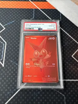 2025 POKEMON WHT EN-WHITE FLARE BLACK WHITE RARE #172 VICTINI PSA 10 - Image 2