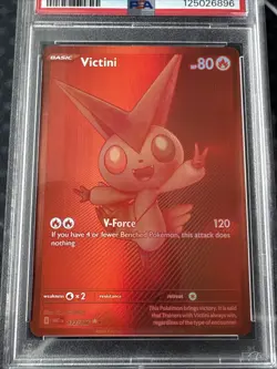 2025 POKEMON WHT EN-WHITE FLARE BLACK WHITE RARE #172 VICTINI PSA 10 - Image 3