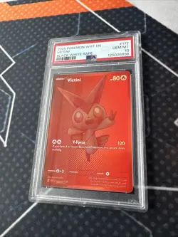 2025 POKEMON WHT EN-WHITE FLARE BLACK WHITE RARE #172 VICTINI PSA 10 - Image 5
