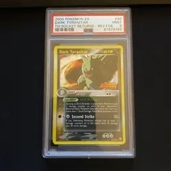 2004 Pokemon Team Rocket Returns Dark Tyranitar Reverse Holo 20/109 - PSA 9 Mint - Image 1