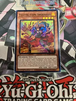 Fighting Flame Swordsman Ultra Rare 1st Edition MZMI-EN001 Yugioh - Image 1