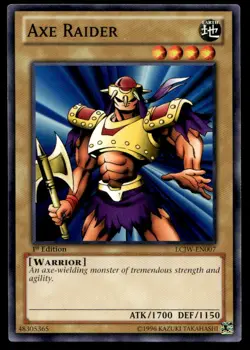 Yu-Gi-Oh TCG #LCJW-EN007 Axe Raider 1st Edition Common LP - Image 1