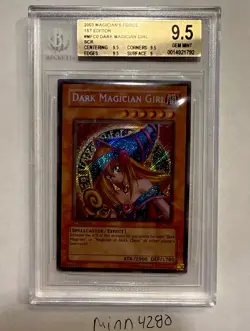 2003 MFC 000 Dark Magician Girl 1st Edition Yu-Gi-Oh! BGS 9.5 only 3 higher PSA - Image 1