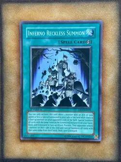 Yugioh Inferno Reckless Summon DP2-EN025 Super Rare 1st Ed NM - Image 1