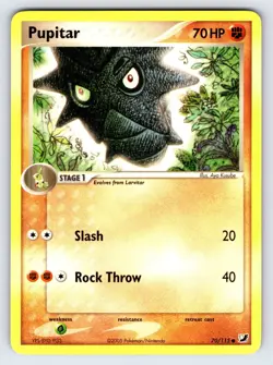 Pupitar 70/115 2005 EX Unseen Forces Pokemon Card TCG Nintendo Common - Nm - Image 1