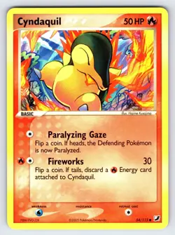Cyndaquil 54/115 2005 EX Unseen Forces Pokemon Card TCG Nintendo Common - Nm - Image 1