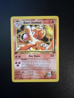 Pokemon Card Blaine's Charmeleon 1st Edition Uncommon Gym Challenge 31/132 NM - Image 1