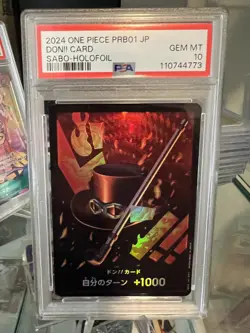 DON!! Textured Holo Sabo ONE PIECE Card The Best PRB-01 Japanese PSA 10 Textured - Image 1