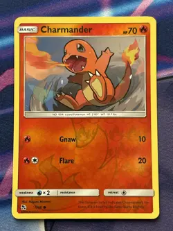 Charmander 7/68 Reverse Holo Hidden Fates Pokemon Card NM - Image 1