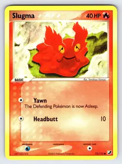 Slugma 73/115 2005 EX Unseen Forces Pokemon Card TCG Komiya Art Common - Nm - Image 1