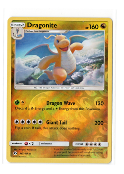 Pokemon TCG - Dragonite 96/149 Reverse Holo Rare Card Sun & Moon Game Freak - NM - Image 1