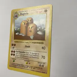Dugtrio Shadowless Base Set - Super Rare Pokemon Card LP - Image 2