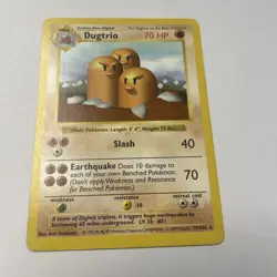Dugtrio Shadowless Base Set - Super Rare Pokemon Card LP - Image 4