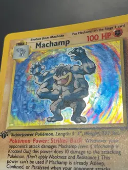 Machamp 8/102 Holo Rare 1st Edition Card WOTC Pokemon Base Set Deck Exclusive - Image 3