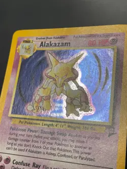 Alakazam 1/130 Holo Rare WotC Card Pokemon Base Set 2 - Image 3