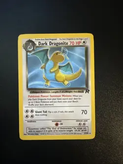 Dark Dragonite 22/82 Team Rocket Non-Holo WOTC Vintage Pokemon Card Near Mint NM - Image 1