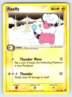 Flaaffy 56/115 2005 EX Unseen Forces Pokemon Card TCG Nintendo Common - Nm - Image 1
