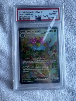 Venusaur EX Holo PSA 10 Scarlet & Violet 151 Card 182/165 - Image 1