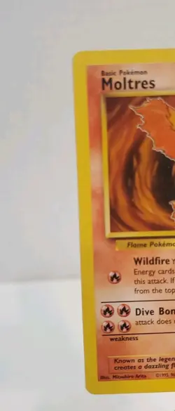 Moltres 27/62 Fossil Unlimited Non Holo Rare WotC 1999 Vintage Pokemon TCG Card - Image 3