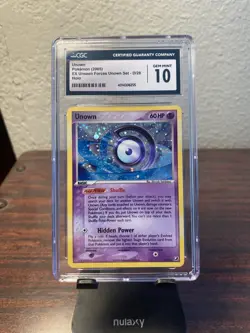 Pokemon Card - Unown (D) EX Unseen Forces D/28 Holo Rare CGC 10 GEM MINT POP 4! - Image 3