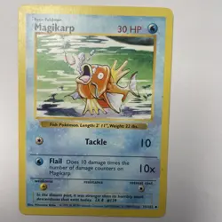 Magikarp 35/102 Shadowless Base Set Pokemon Card WOTC 1999 Light play - Image 2