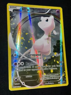 Pokemon TCG XY110 Black Star Promos Full Art Holo Card Mew XY - Image 1
