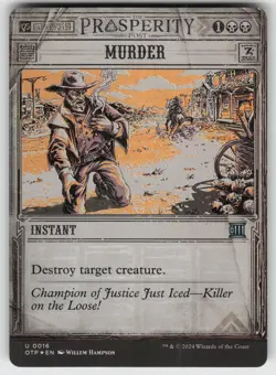 Murder Foil U Outlaws of Thunder Junction: Breaking News 16 MTG - Image 1