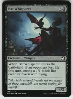 Bat Whisperer Foil C Innistrad: Midnight Hunt 86 MTG - Image 1