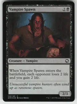 Vampire Spawn Foil C Adventures in the Forgotten Realms 123 MTG - Image 1