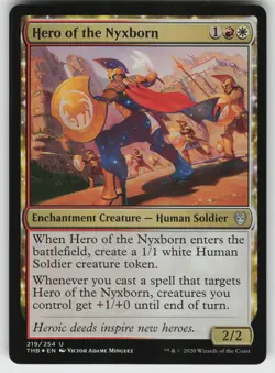 Hero of the Nyxborn Foil U Theros Beyond Death 219 MTG - Image 1