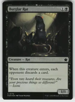 Burglar Rat Foil C Foundations 170 MTG - Image 1