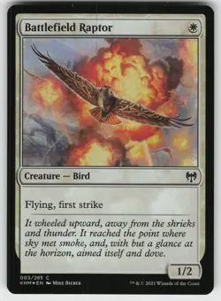 Battlefield Raptor Foil C Kaldheim 3 MTG - Image 1