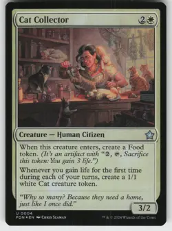 Cat Collector Foil U Foundations 4 MTG - Image 1