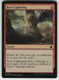 Burst Lightning Foil C Foundations 192 MTG - Image 1