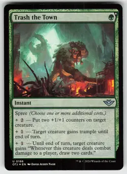 Trash the Town Foil U Outlaws of Thunder Junction 186 MTG - Image 1