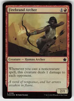 Firebrand Archer Foil C Foundations 196 MTG - Image 1
