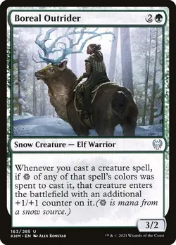 Boreal Outrider 4x FOIL KHM MTG Kaldheim Uncommon MINT green - Image 1