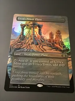 MTG Double Masters #371 Urza's Power Plant Borderless Foil NM - Image 1
