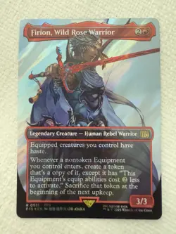 MTG Final Fantasy Firion, Wild Rose Warrior (Borderless) (Surge Foil) Rare M/NM - Image 1