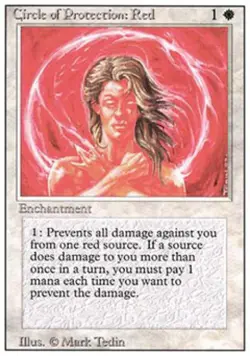 Circle of Protection: Red - Light Play MTG Revised - Image 1