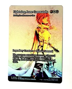 2025 MTG Final Fantasy LIGHTNING, LONE COMMANDO (Showcase FOIL) #0054 * NM - Image 1